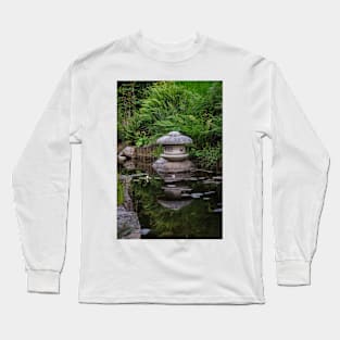 Japanese pond reflections Long Sleeve T-Shirt